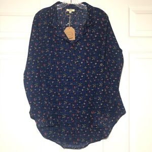 Kori America Floral Blouse Top NWT